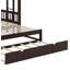 Lit superposé simple avec un lit gigogne extensible en dessous-1174100507
