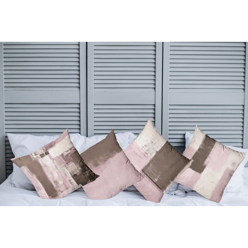 Reversible Pillow Cover, 20" H x 12" W, Pale Rose Taupe / Eggshell