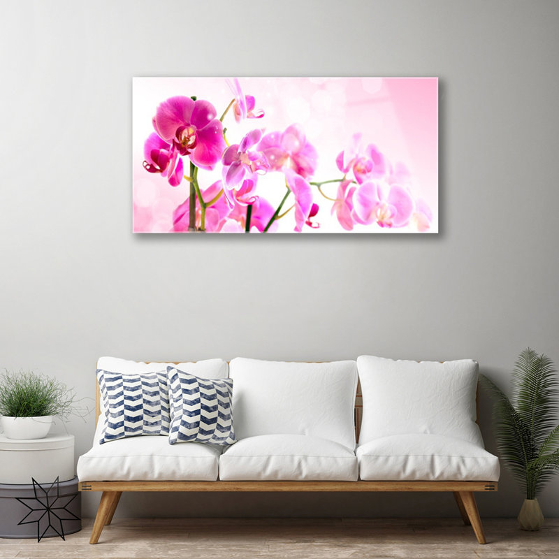 Flowers Floral - Unframed Photograph on Glass