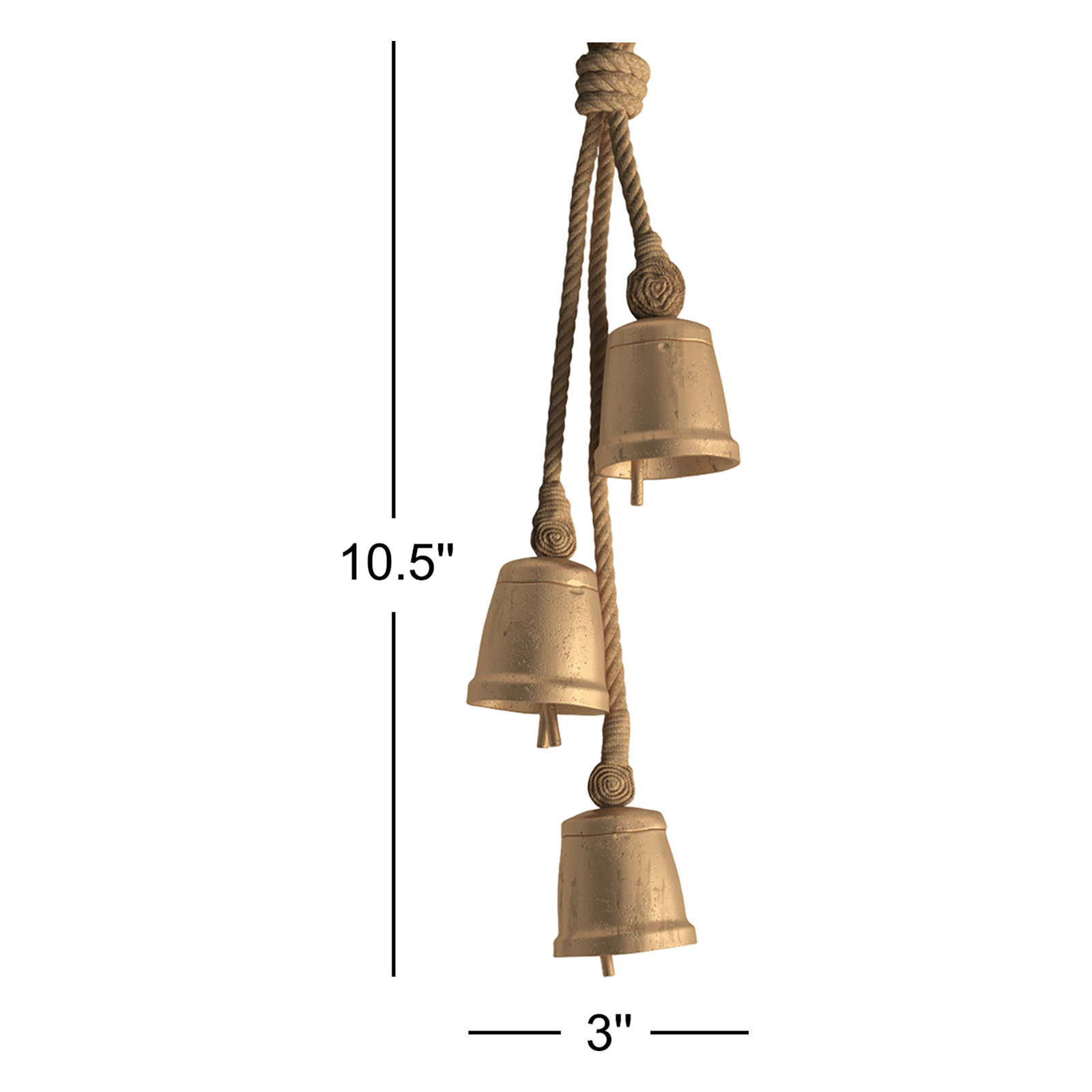 Asmar Swag Trio of Metal Bells Holiday Shaped Ornament
