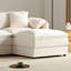 Canapé en velours côtelé de style moderne 113,7 pouces, canapé modulaire avec configuration flexible, conception sans cadre et sans os, emballage compressé, idéal pour les appartements et les meubles de bureau, aucun assemblage requis, beige