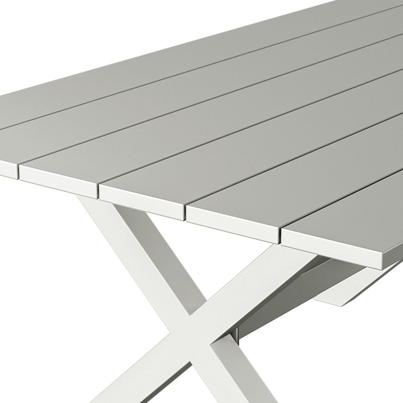Rectangular Outdoor Dining Table , 203.2cm W 98.3cm D, White