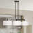 Ackley 3 Light Black Extra Large Linear Chandelier-1167403717