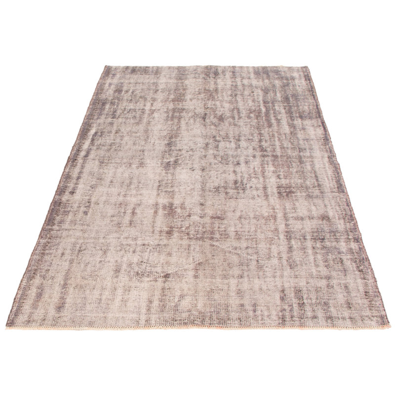 Tapis unique en laine noué à la main de style années 1990 de 5 pi 7 po x 9 pi Monagas gris / ivoire
