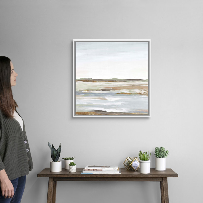«Vastness I» par Eva Watts - reproduction d'art, Toile avec cadre photo, H 26 po x l 26 po, Blanc