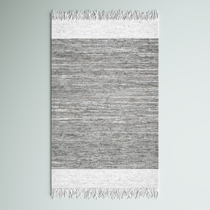 Tapis gris touffeté à la main Eniko, Rectangle 8 pi 6 po x 11 pi 6 po