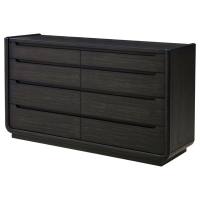 Commode de chambre à coucher à 8 tiroirs brunie