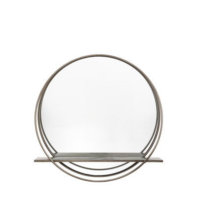 Nyiema Iron Round Wall Mirror