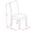 L'ensemble de table de salle à manger 6 pièces comprend une table rectangulaire en bois avec pieds en X et 4 chaises Parson en tissu de couleur noire avec banc, noir brossé-975241726-975241727-976006375
