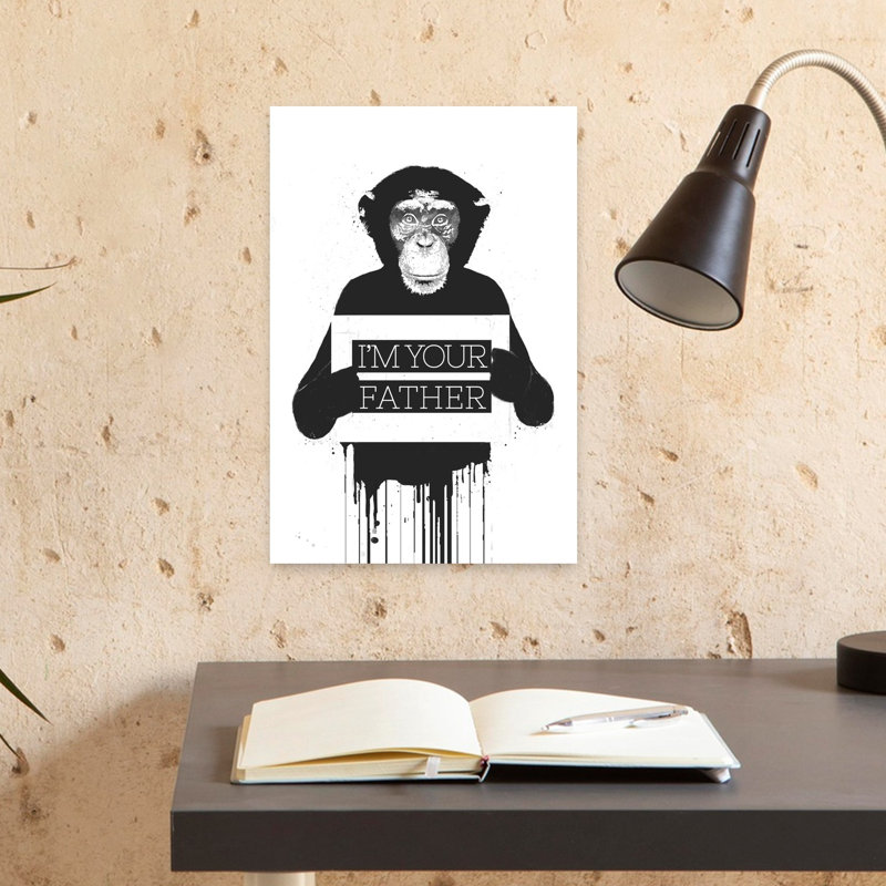 «Drôle de primat», impression d'art mural singe contemporain, H 18 po x l 12 po