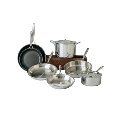 AnolonX Hybrid 7-Piece Nonstick Cookware Induction Pots and Pans Set -  Super Dark Gray - Yahoo Shopping