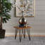 Table basse industrielle en bois et métal avec table d'appoint