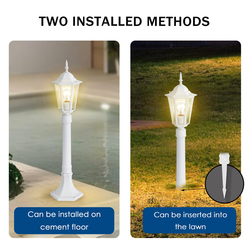 lampadaire d'extérieur lumières de jardin blanc