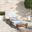 Chaise longue inclinable en acacia Gunnarr-192438165