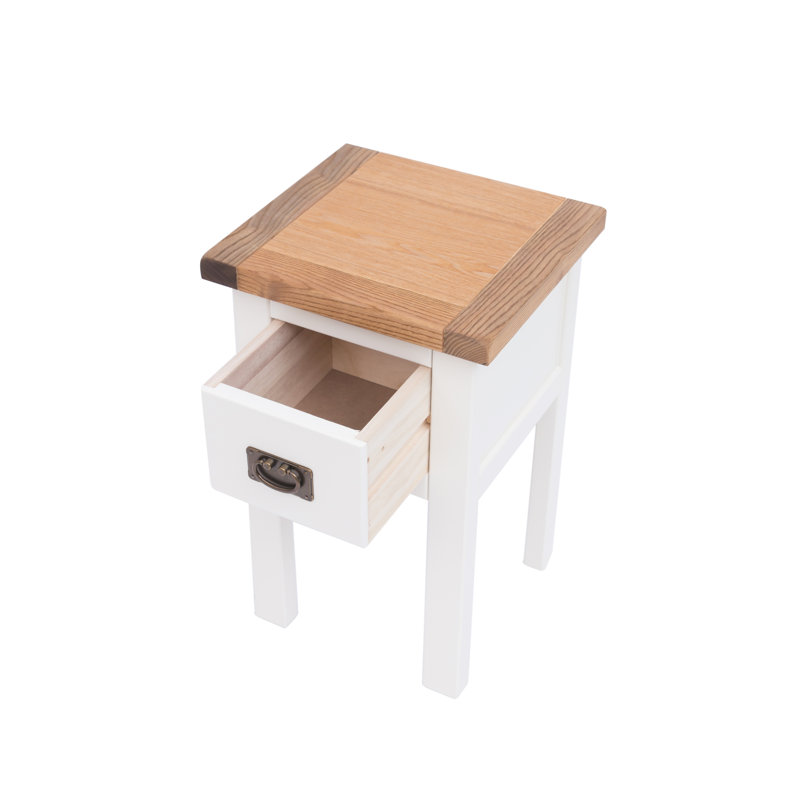Vargas 35cm W Solid + Manufactured Wood Bedside Table