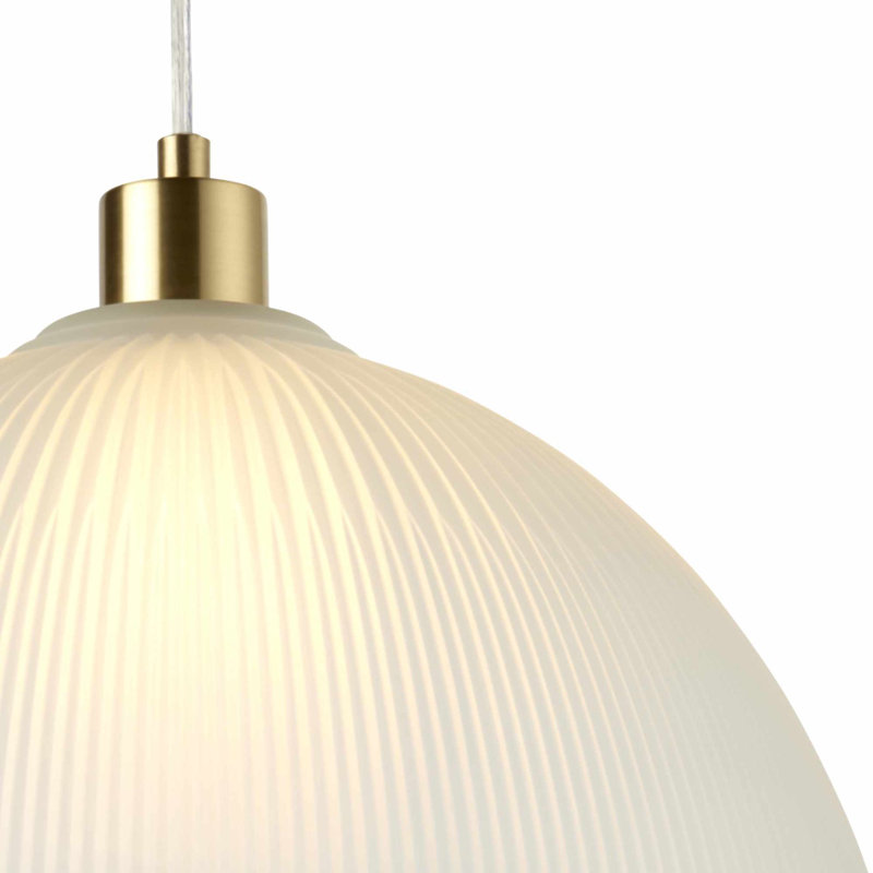 Ayeza 1 - Light Satin Brass Dome Pendant