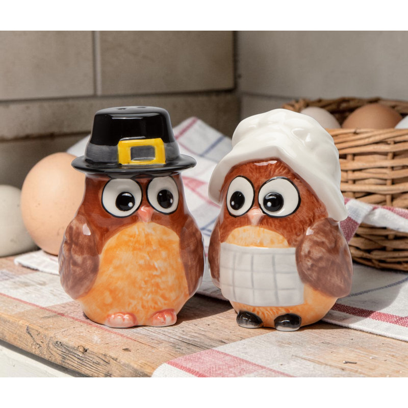 Pilgrim Owl Salt And Pepper Shaker Set