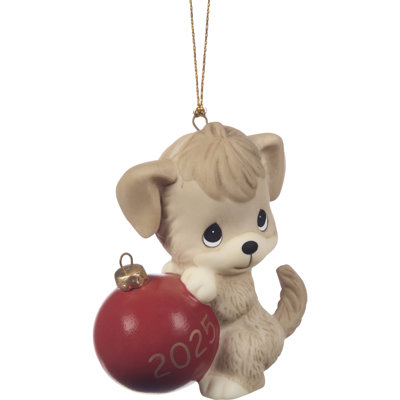 Precious Moments Howl-iday Cheer 2025 Dated Dog Christmas Ornament