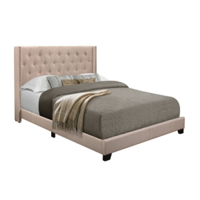 Mynatt Upholstered Bed, King, Beige