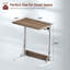 Table-plateau pliante de 24 po pour télé, table de bout en forme de C en forme de C pour canapé-1791428789