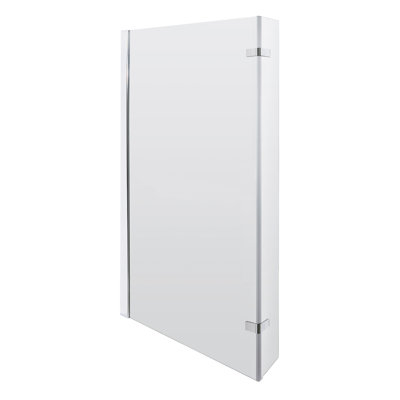Pacific 1430 mm H Hinged Semi-Frameless Tub Door with Clear Glass
