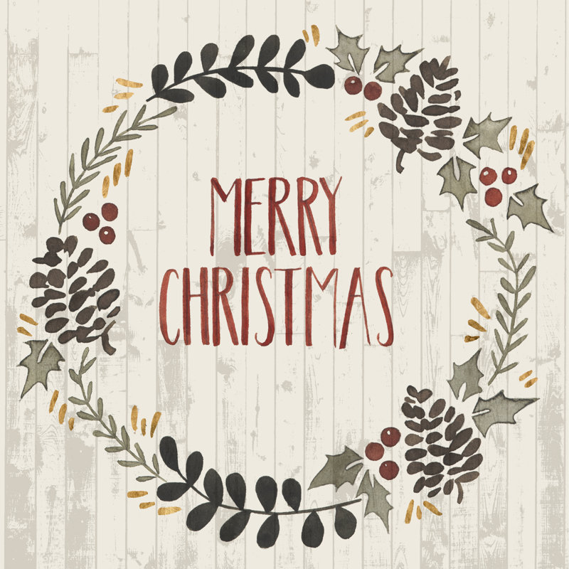 Rustic Christmas II by Grace Popp - Wrapped Canvas Print, 122cm H x 122cm W