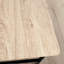 Tabouret à hauteur de comptoir avec siège en faux bois rustique, finition noire, polyvalent pour plusieurs espaces de repas, zones d'installation rapide,