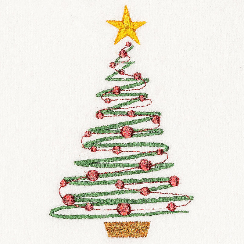Débarbouillette en coton turc brodée Luxury Christmas, Blanc