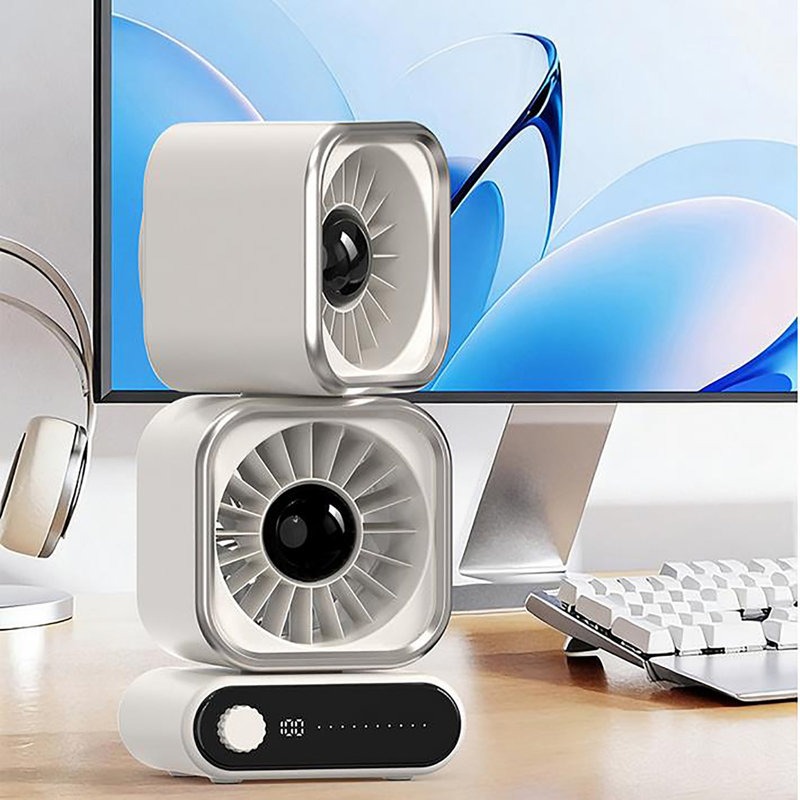 Ventilateur de bureau à ventilateur numérique, Blanc