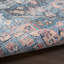 Tapis en polyester lavable à la machine Medallion en bleu clair / orange / gris-93874540