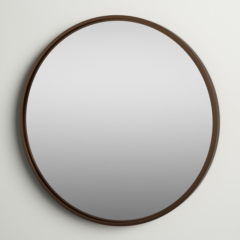 Christensen Metal Flat Wall Mirror, Bronze