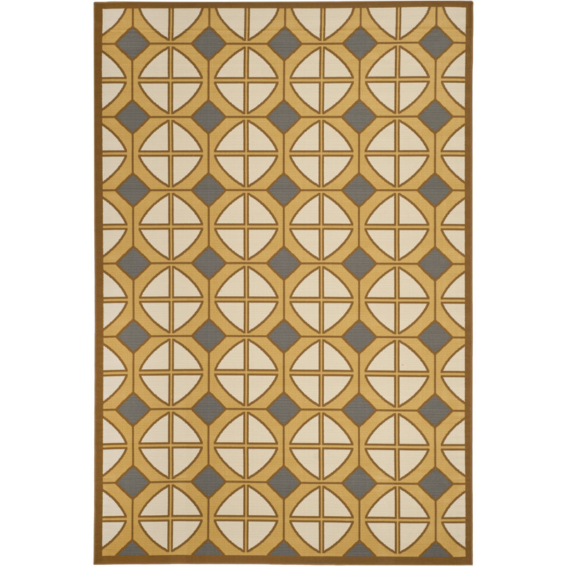 Engelbert Performance Geometric Rug, Rectangle 5'1" x 7'7"