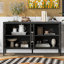 Buffet en bois avec 4 poignées en métal, buffet Buffet, crédence-164629965