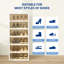 Boîte de rangement pour chaussures pliable 18 paires Oshiro