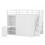 Lit mezzanine avec garde-robe, bureau et tablettes-226718735