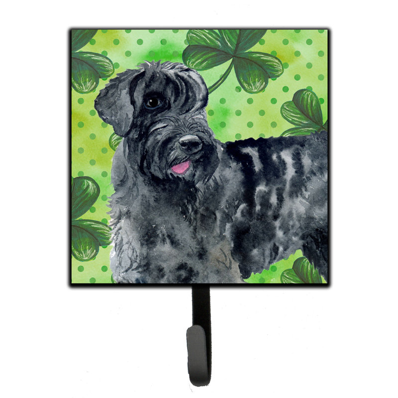 Organisateur de clés murales avec crochets clés st patrick terrier st patrick Markle, Brun / saumon / bleu, Schnauzer géant