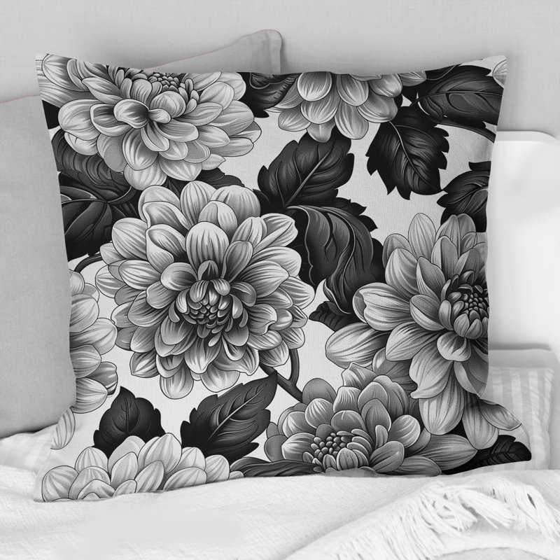 Coussin décoratif noir I, H 18 po x l 18 po