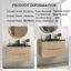 Meuble-lavabo mural 32 po avec panneau de particules en chêne Evita