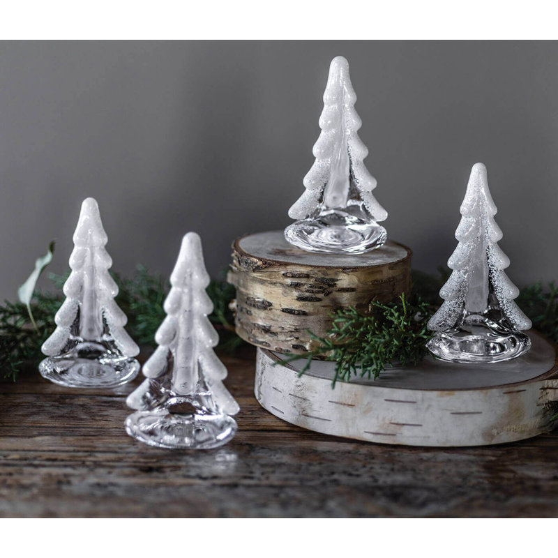 Snowy Branches Evergreen,  4" H x 2.13" W x 2.13" D