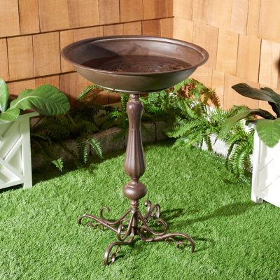 Accringt Metal Single Tier Birdbath