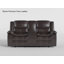 Causeuse inclinable manuelle en microfibre Hanhalyn de 78,5 po avec mouvement coulissant doux, console centrale intégrée avec rangement et porte-gobelets