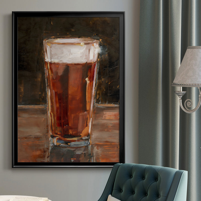" Another Round I ", 30.5" H x 22.5" W x 1" D, Black Framed