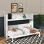 Lit escamotable simple TG avec bureau intégré, éclairage DEL et ports USB