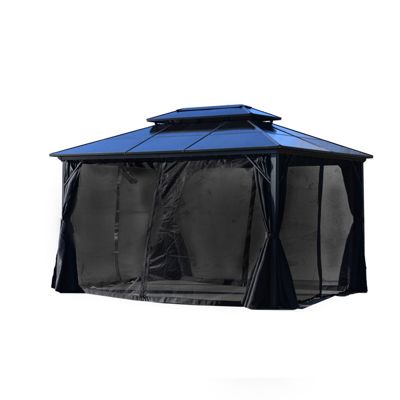 13 pi. L 10 pi. D Pavillon de jardin en aluminium
