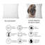 Portrait of a Pug - Coussin décoratif à imprimé traditionnel-2055131160