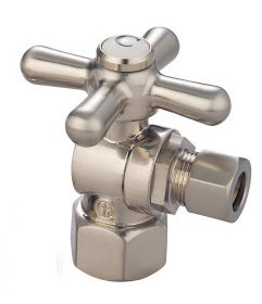 Kingston Brass Vintage 1/2-Inch FIP x 3/8-Inch OD Comp Quarter-Turn Angle Stop Valve, Oil Rubbed Bronze