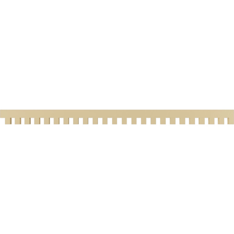 3"H x 1 1/2"P x 48"L Elizabeth Signature Urethane Dentil Trim, Primed Tan, 3" H