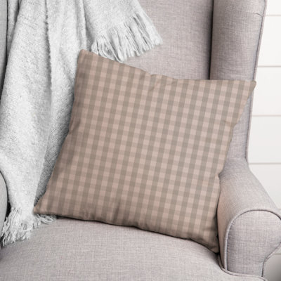 Plaid Outdoor Reversible Throw Pillow