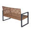 Mobilier de balcon extérieur 4 : Table de jardin en bois, confortable et élégante, plateau en bois brun, construction