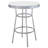 Loy 3 Piece Retro Bar Table Set, Round White Top, 2 Stools, Chrome-114733169